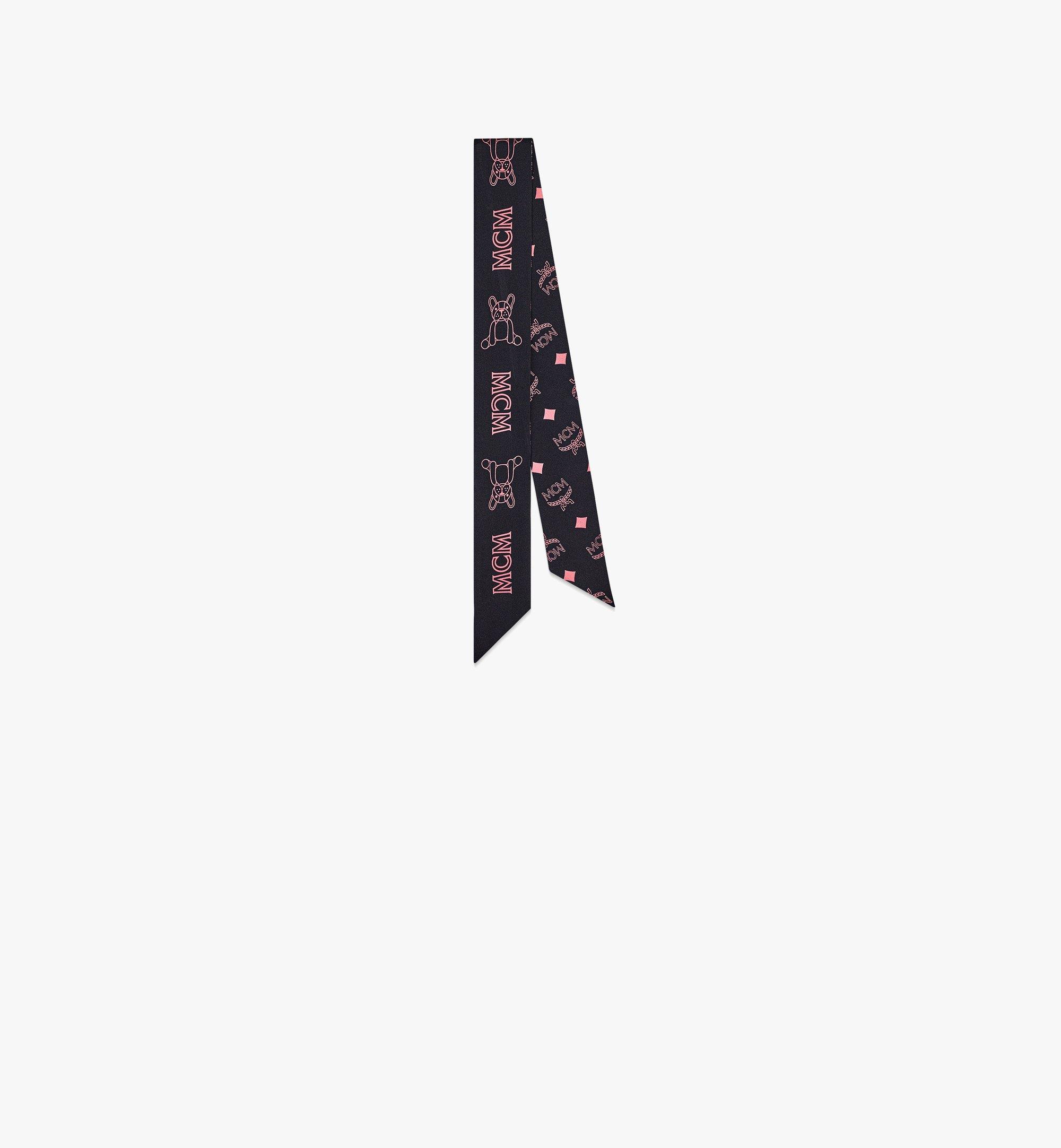 M Pup Monogram Print Petite Silk Scarf 1